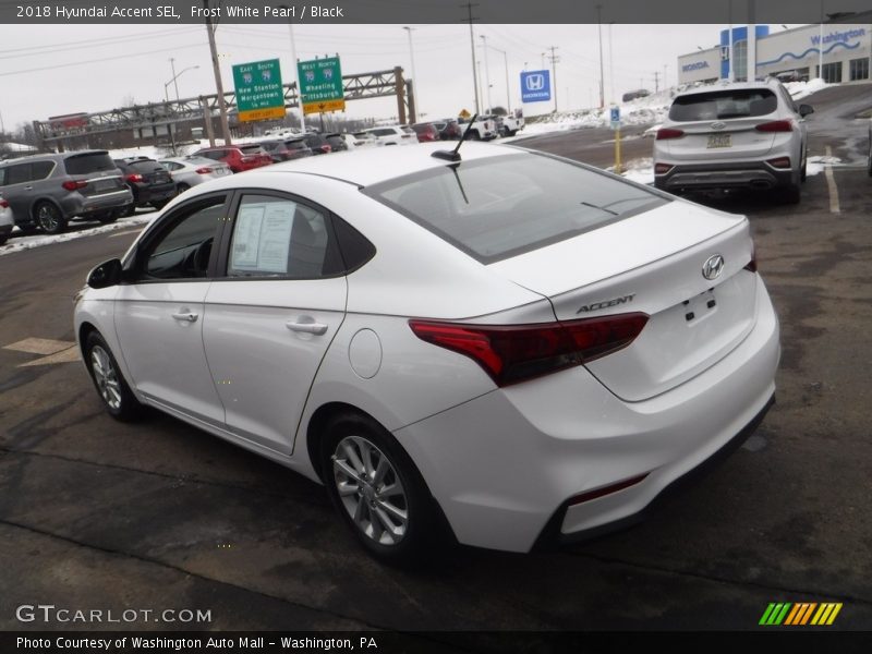 Frost White Pearl / Black 2018 Hyundai Accent SEL
