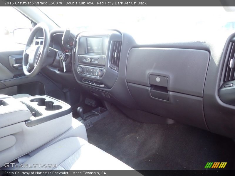 Red Hot / Dark Ash/Jet Black 2016 Chevrolet Silverado 1500 WT Double Cab 4x4