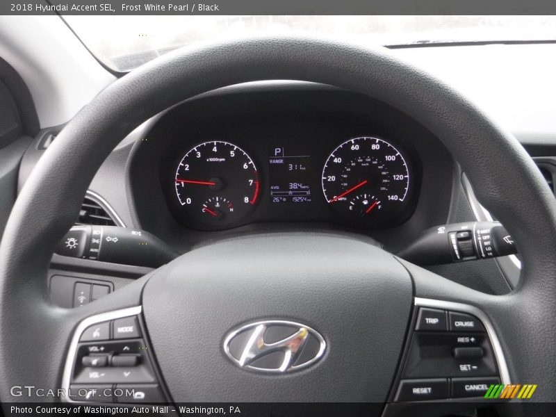 Frost White Pearl / Black 2018 Hyundai Accent SEL