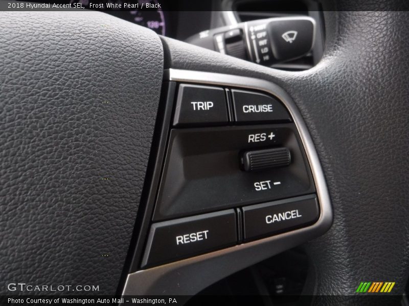 Frost White Pearl / Black 2018 Hyundai Accent SEL