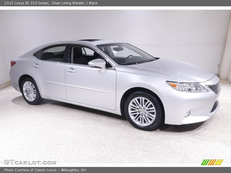 Silver Lining Metallic / Black 2015 Lexus ES 350 Sedan
