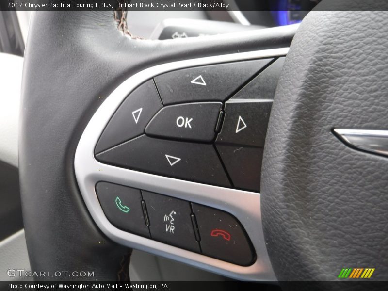 Brilliant Black Crystal Pearl / Black/Alloy 2017 Chrysler Pacifica Touring L Plus