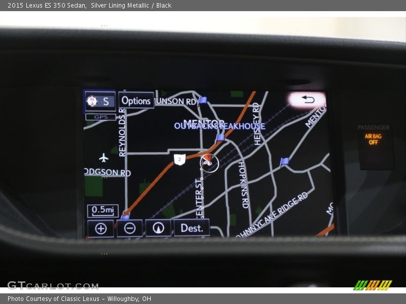 Silver Lining Metallic / Black 2015 Lexus ES 350 Sedan