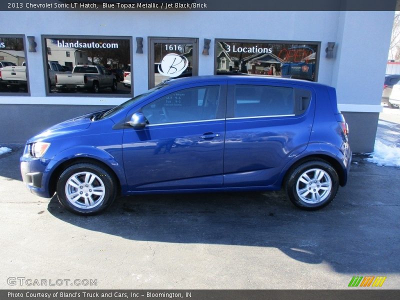 Blue Topaz Metallic / Jet Black/Brick 2013 Chevrolet Sonic LT Hatch