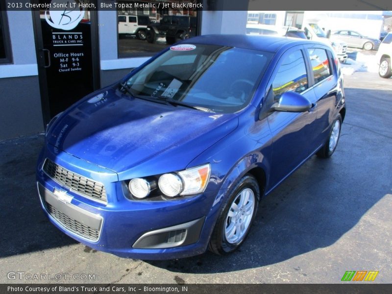 Blue Topaz Metallic / Jet Black/Brick 2013 Chevrolet Sonic LT Hatch