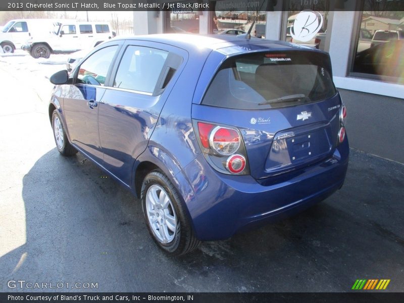 Blue Topaz Metallic / Jet Black/Brick 2013 Chevrolet Sonic LT Hatch