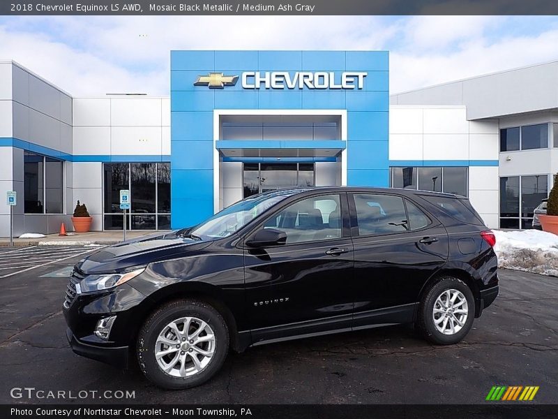 Mosaic Black Metallic / Medium Ash Gray 2018 Chevrolet Equinox LS AWD