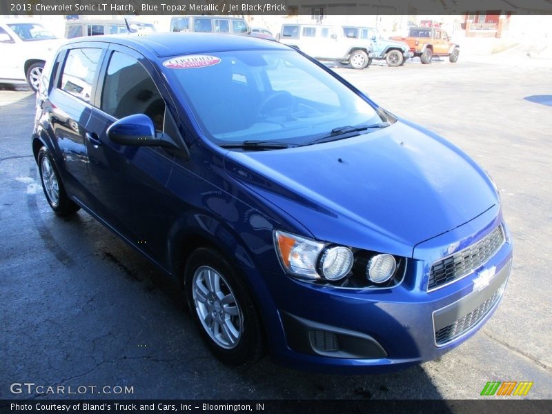 Blue Topaz Metallic / Jet Black/Brick 2013 Chevrolet Sonic LT Hatch