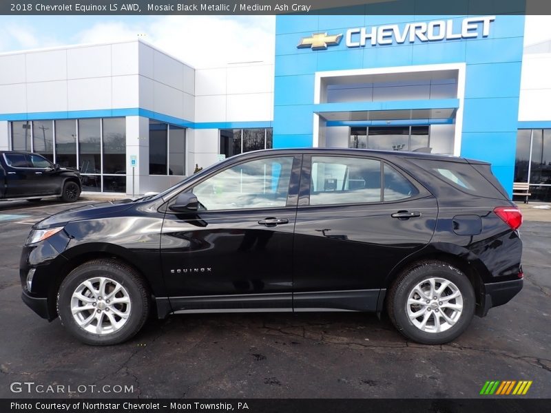 Mosaic Black Metallic / Medium Ash Gray 2018 Chevrolet Equinox LS AWD