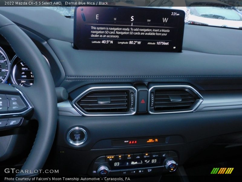 Eternal Blue Mica / Black 2022 Mazda CX-5 S Select AWD