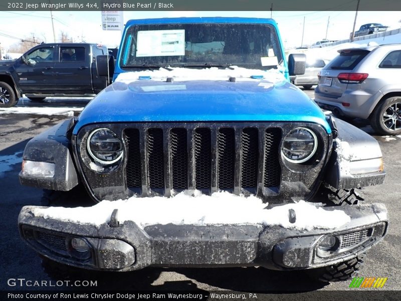 Hydro Blue Pearl / Black 2022 Jeep Wrangler Willys 4x4