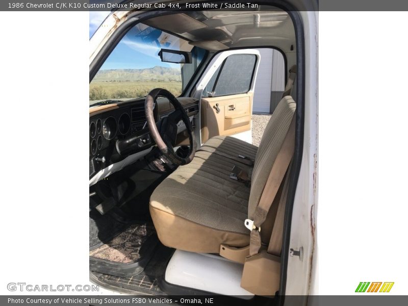  1986 C/K K10 Custom Deluxe Regular Cab 4x4 Saddle Tan Interior