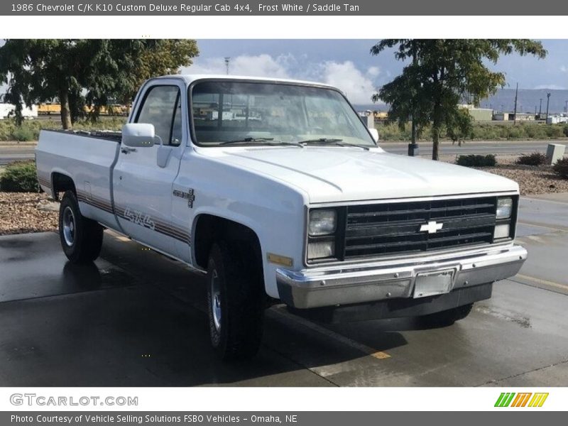  1986 C/K K10 Custom Deluxe Regular Cab 4x4 Frost White