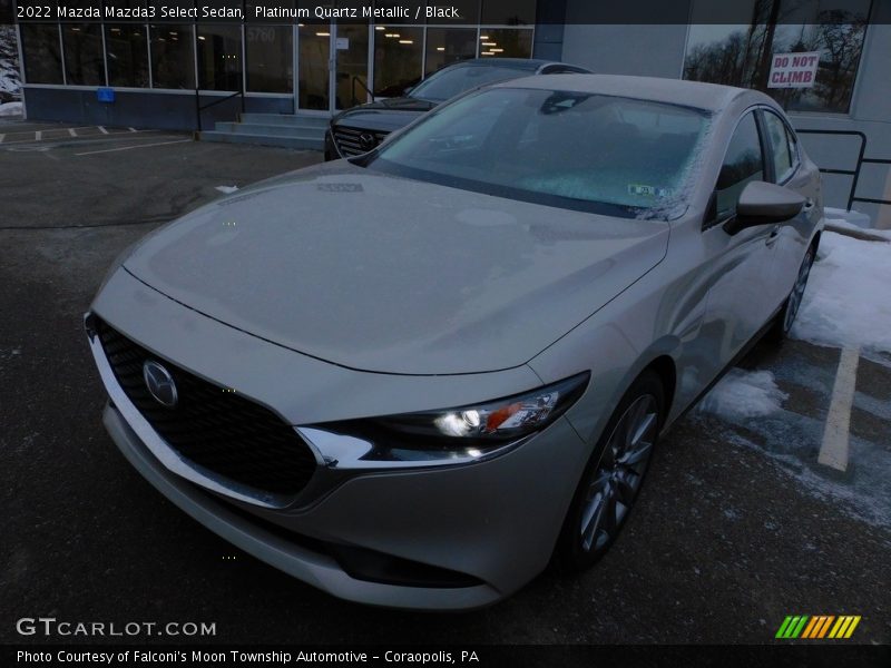 Front 3/4 View of 2022 Mazda3 Select Sedan