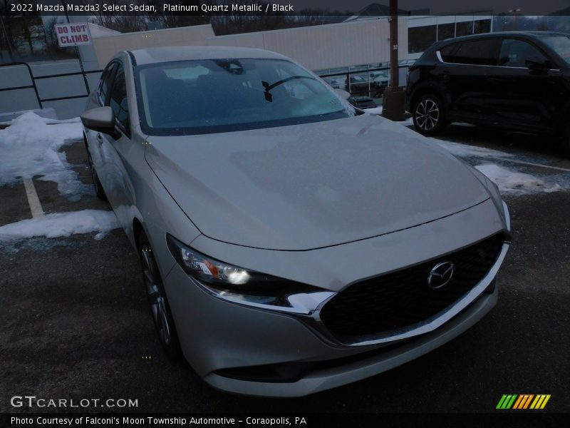 Platinum Quartz Metallic / Black 2022 Mazda Mazda3 Select Sedan
