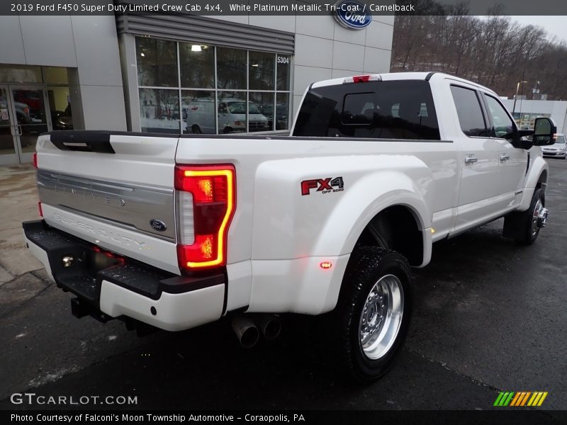 White Platinum Metallic Tri-Coat / Camelback 2019 Ford F450 Super Duty Limited Crew Cab 4x4