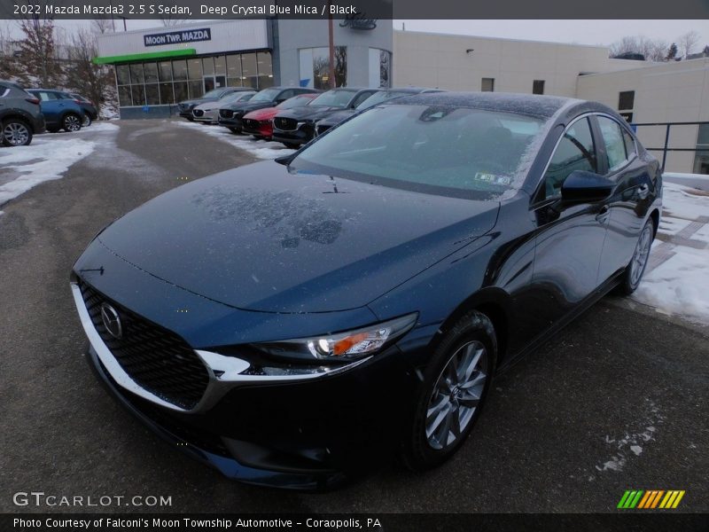 Deep Crystal Blue Mica / Black 2022 Mazda Mazda3 2.5 S Sedan