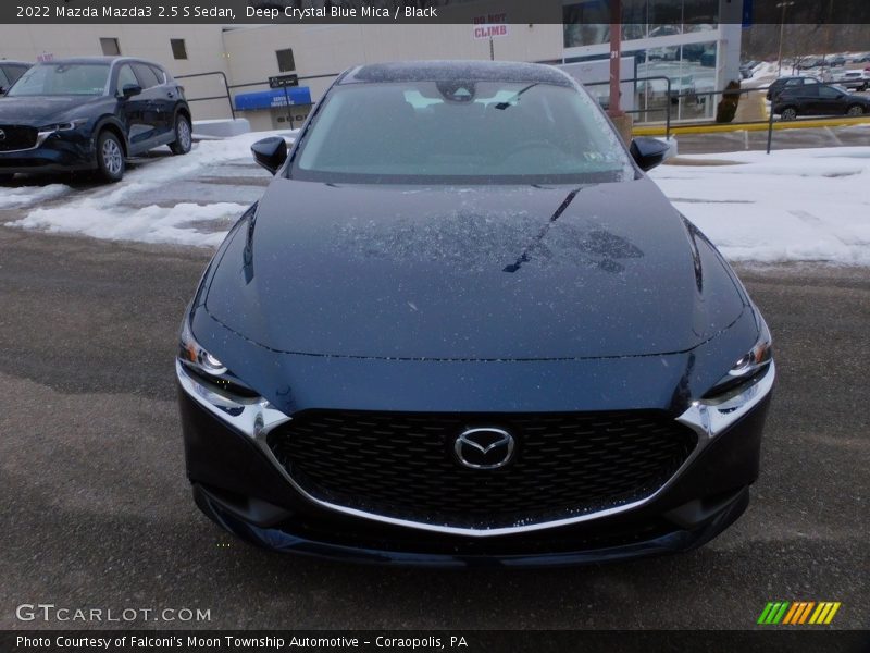 Deep Crystal Blue Mica / Black 2022 Mazda Mazda3 2.5 S Sedan