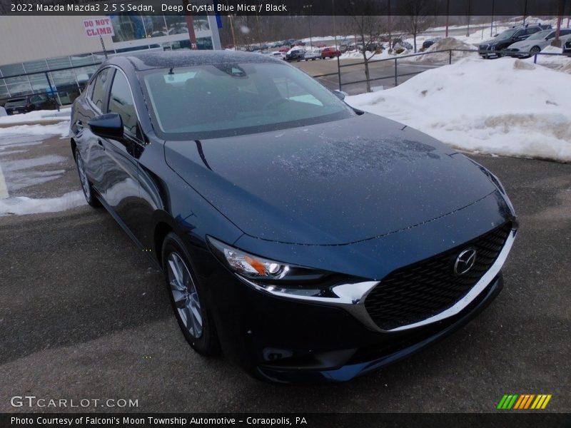 Deep Crystal Blue Mica / Black 2022 Mazda Mazda3 2.5 S Sedan