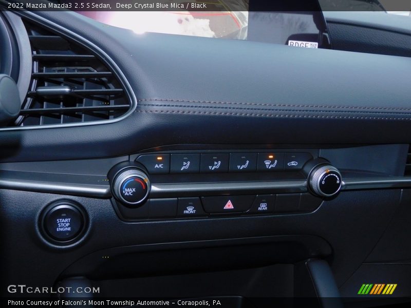 Deep Crystal Blue Mica / Black 2022 Mazda Mazda3 2.5 S Sedan
