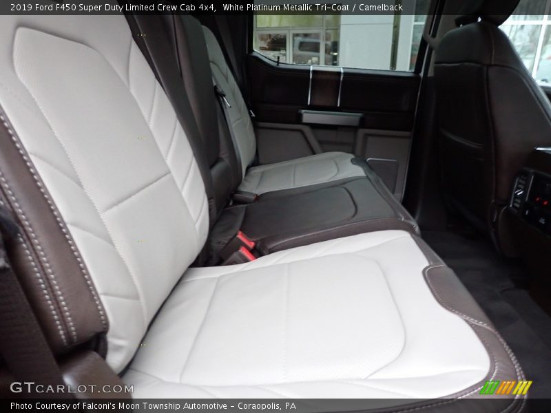 White Platinum Metallic Tri-Coat / Camelback 2019 Ford F450 Super Duty Limited Crew Cab 4x4