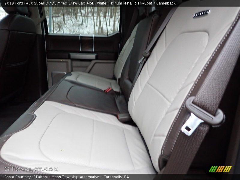 White Platinum Metallic Tri-Coat / Camelback 2019 Ford F450 Super Duty Limited Crew Cab 4x4