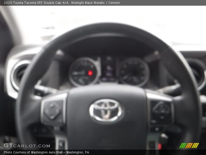 Midnight Black Metallic / Cement 2020 Toyota Tacoma SR5 Double Cab 4x4