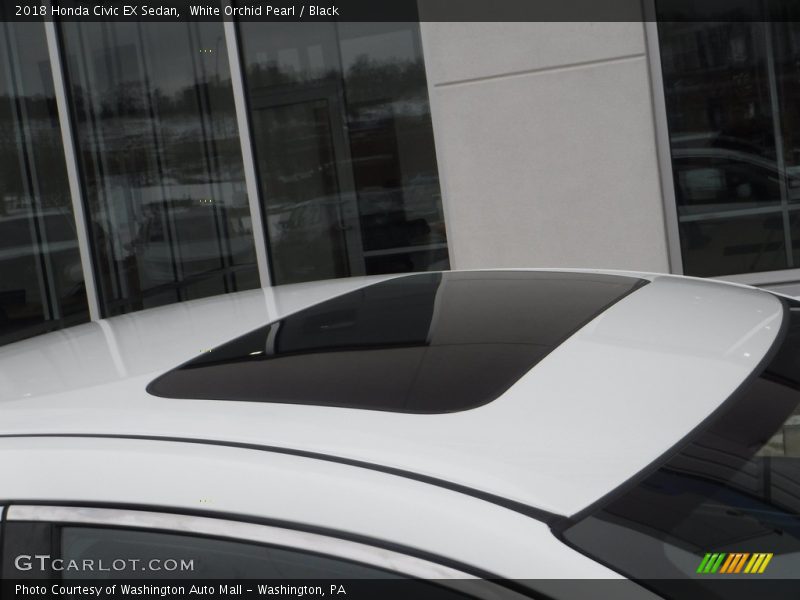 White Orchid Pearl / Black 2018 Honda Civic EX Sedan