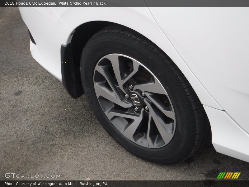 White Orchid Pearl / Black 2018 Honda Civic EX Sedan
