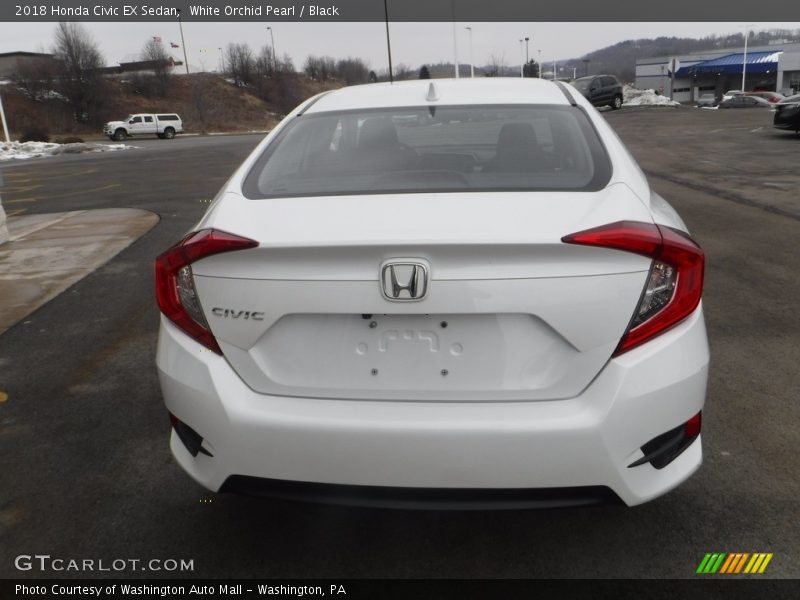 White Orchid Pearl / Black 2018 Honda Civic EX Sedan