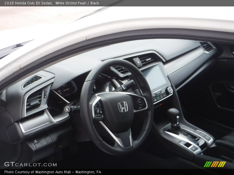 White Orchid Pearl / Black 2018 Honda Civic EX Sedan