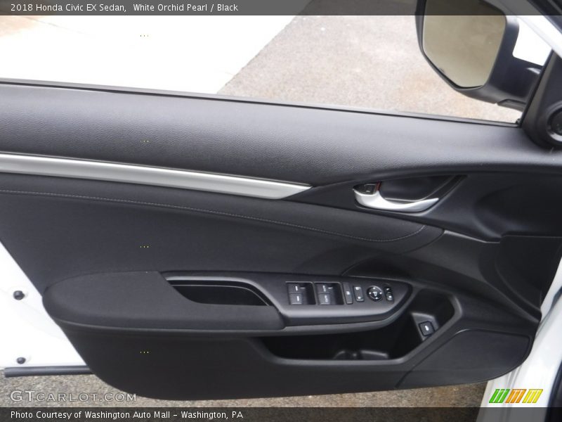 White Orchid Pearl / Black 2018 Honda Civic EX Sedan
