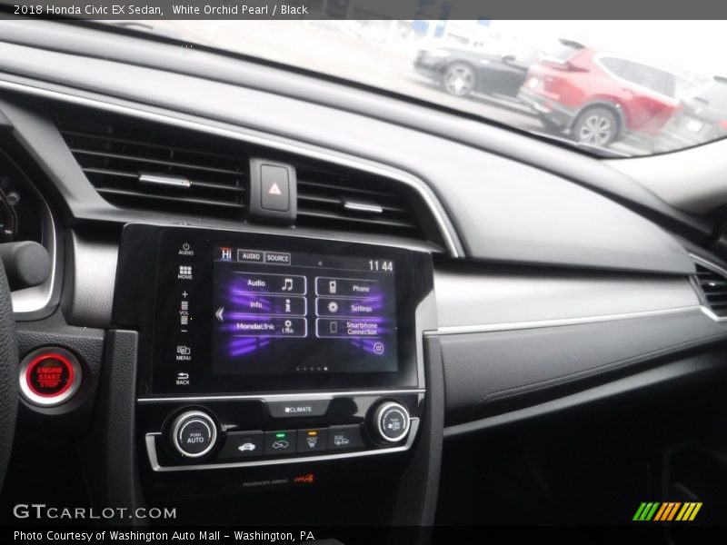 White Orchid Pearl / Black 2018 Honda Civic EX Sedan
