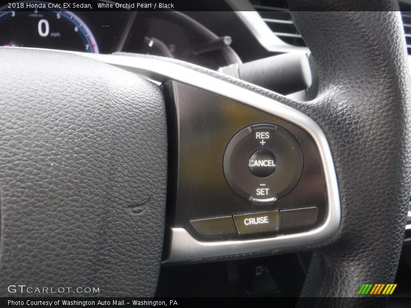 White Orchid Pearl / Black 2018 Honda Civic EX Sedan