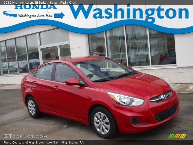 Boston Red / Gray 2016 Hyundai Accent SE Sedan