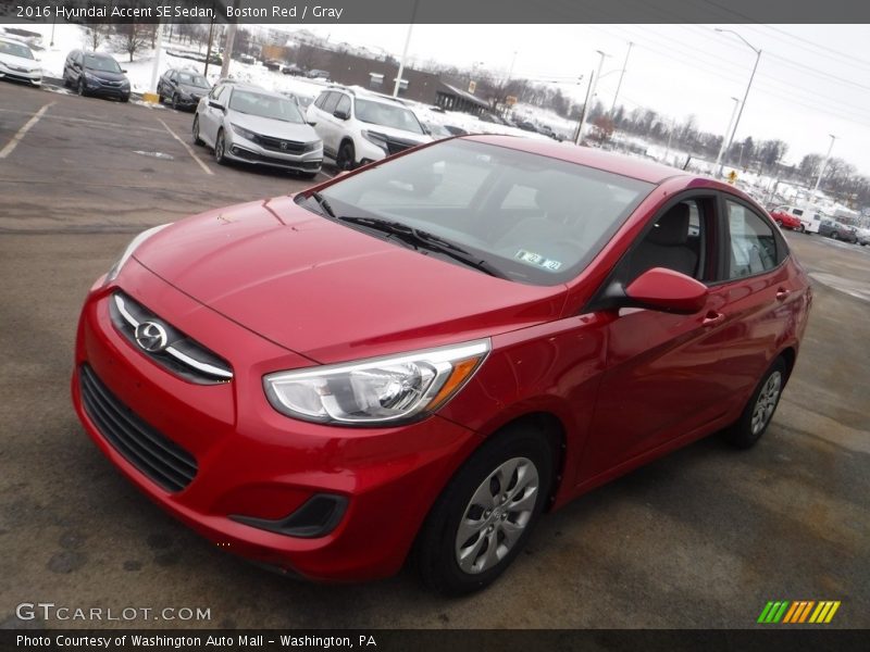 Boston Red / Gray 2016 Hyundai Accent SE Sedan