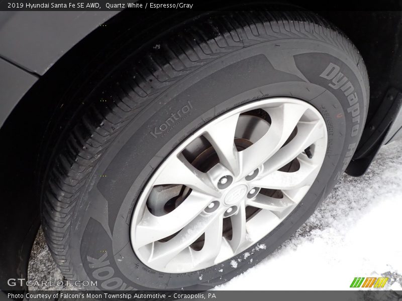 Quartz White / Espresso/Gray 2019 Hyundai Santa Fe SE AWD
