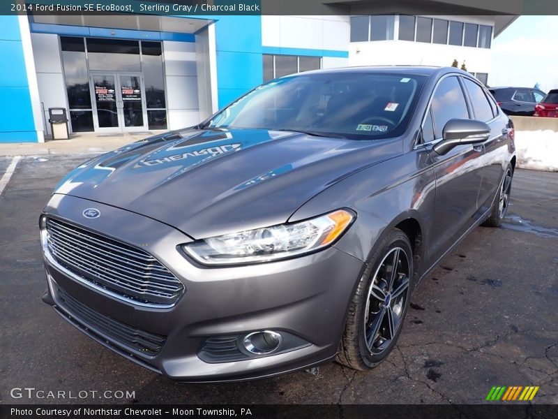 Sterling Gray / Charcoal Black 2014 Ford Fusion SE EcoBoost