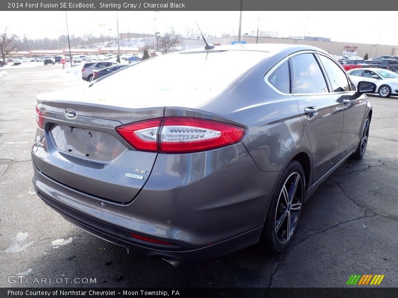 Sterling Gray / Charcoal Black 2014 Ford Fusion SE EcoBoost
