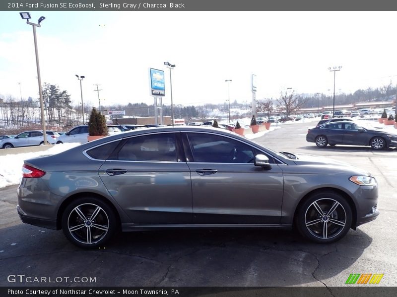 Sterling Gray / Charcoal Black 2014 Ford Fusion SE EcoBoost