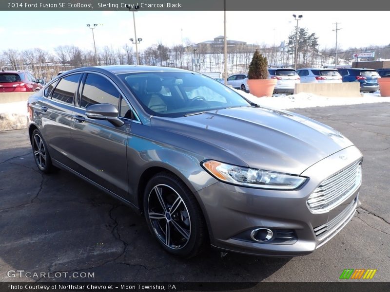Sterling Gray / Charcoal Black 2014 Ford Fusion SE EcoBoost