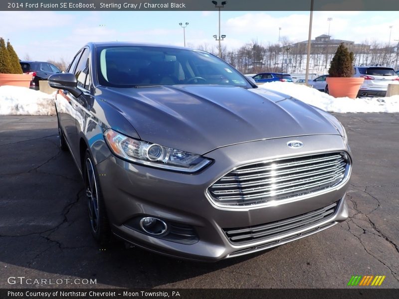 Sterling Gray / Charcoal Black 2014 Ford Fusion SE EcoBoost