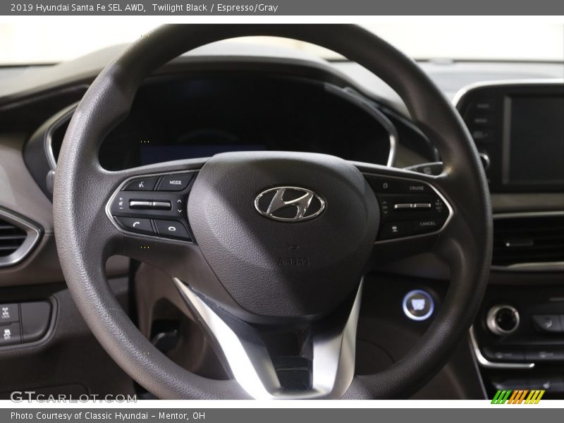 Twilight Black / Espresso/Gray 2019 Hyundai Santa Fe SEL AWD