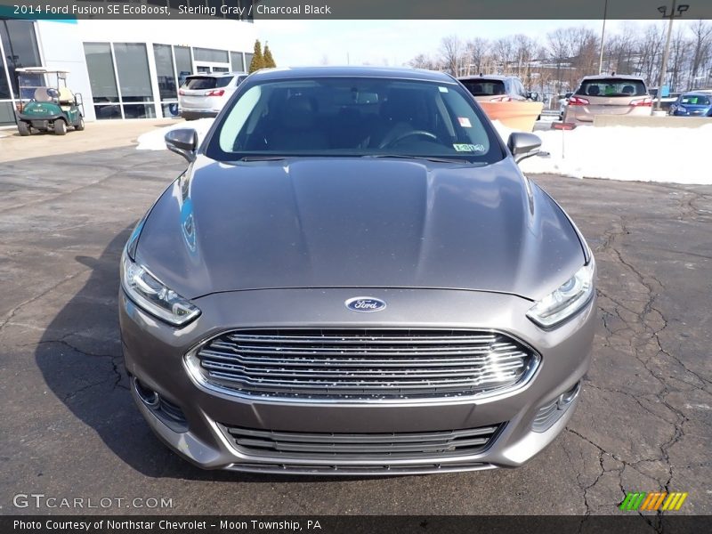 Sterling Gray / Charcoal Black 2014 Ford Fusion SE EcoBoost