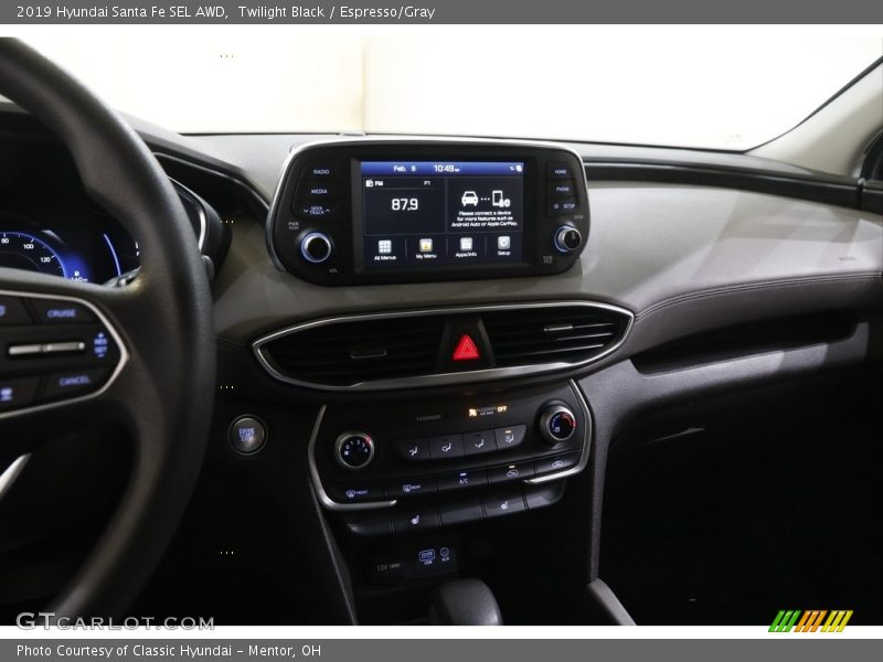 Twilight Black / Espresso/Gray 2019 Hyundai Santa Fe SEL AWD