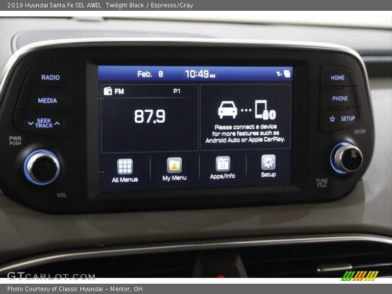 Twilight Black / Espresso/Gray 2019 Hyundai Santa Fe SEL AWD