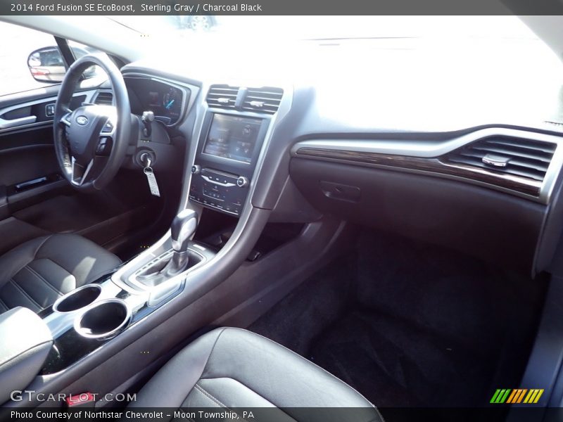 Sterling Gray / Charcoal Black 2014 Ford Fusion SE EcoBoost