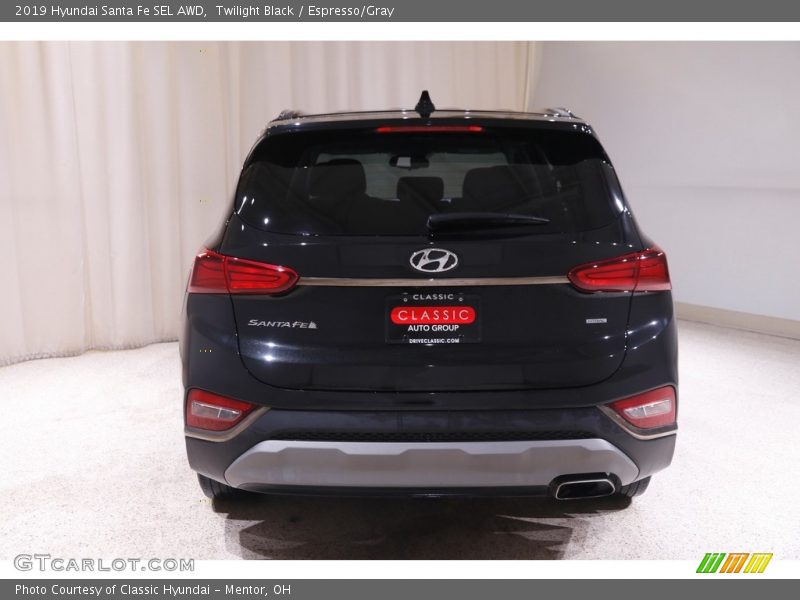 Twilight Black / Espresso/Gray 2019 Hyundai Santa Fe SEL AWD