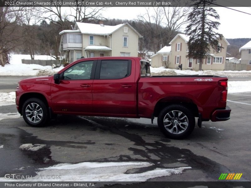 Cherry Red Tintcoat / Jet Black 2022 Chevrolet Silverado 1500 Limited RST Crew Cab 4x4