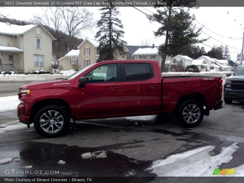 Cherry Red Tintcoat / Jet Black 2022 Chevrolet Silverado 1500 Limited RST Crew Cab 4x4